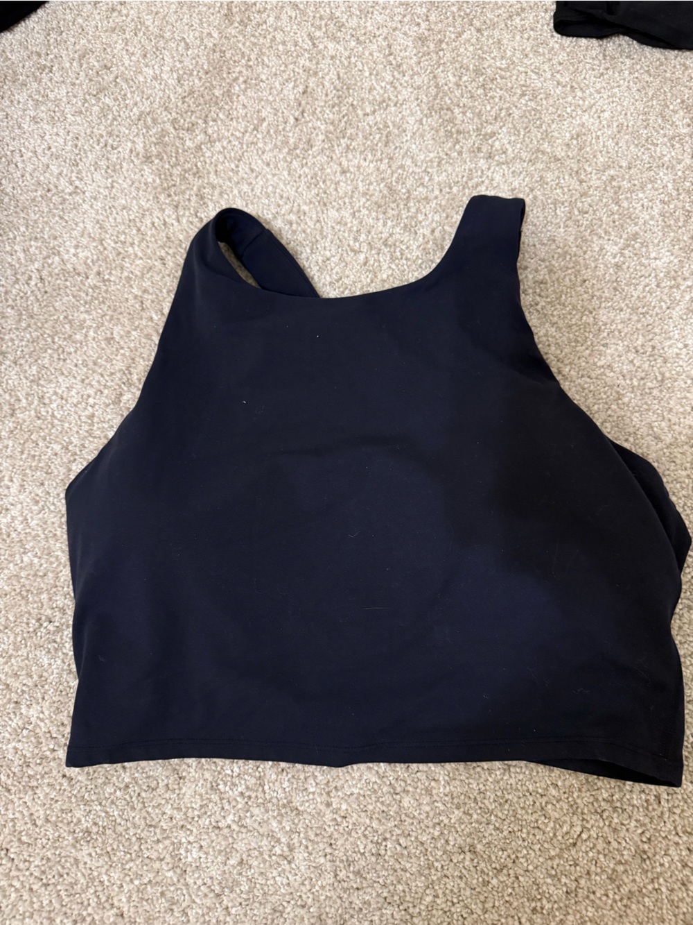 Women's navy Crop Tank Top